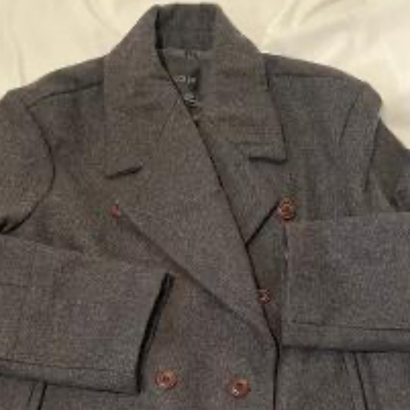 J.Crew Brand New (NWT) Women's Style Pea Coat: Gry & Blu sz8 Gray & 12 blue - Picture 5 of 5